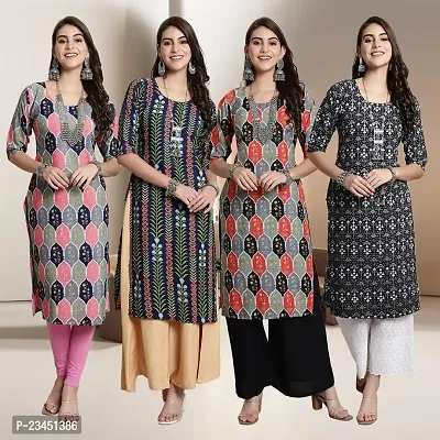 Fancy Crepe Kurtis for Women Pack Of 4