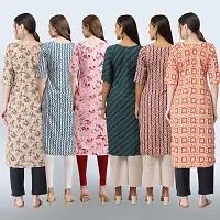 Women Stylish Crepe Printed Straight Kurta Combo-thumb1