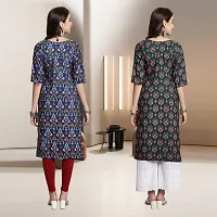 Fancy Rayon Kurtis For Women Pack Of 2-thumb1