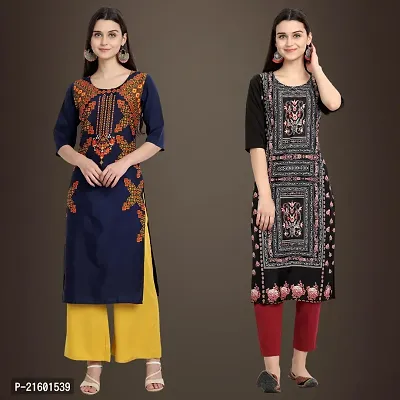 Best Trendy Crepe Printed Kurti For Women Combo Of 2