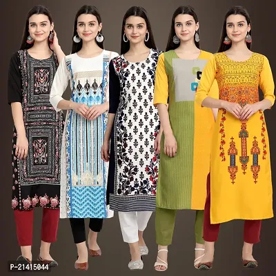 Fancy Crepe Kurtis For Women Pack Of 5