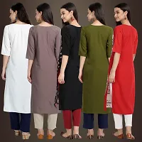 Fancy Crepe Kurtis For Women Pack Of 5-thumb1