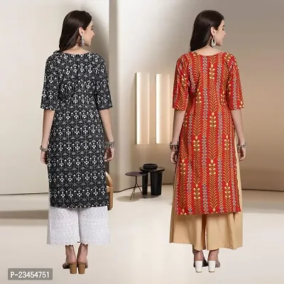 Fancy Rayon Kurtis For Women Pack Of 2-thumb2