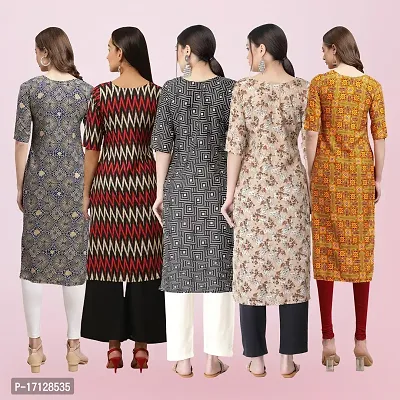 Women Stylish Crepe Printed Straight Kurta-thumb2