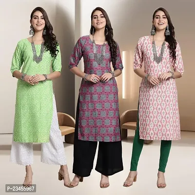 Fancy Rayon Kurtis For Women Pack Of 3