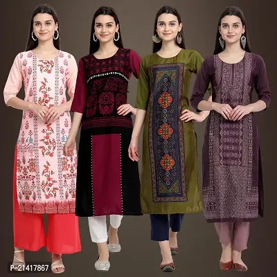 Fancy Crepe Kurtis for Women Pack Of 4-thumb0