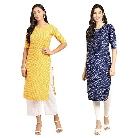 Fancy Combo of 2 Crepe Kurti