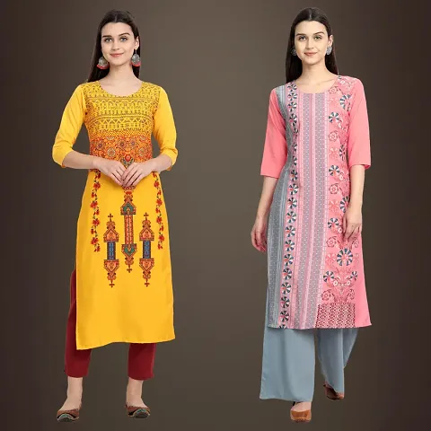 Fancy Crepe Kurtis for Women Pack Of 2