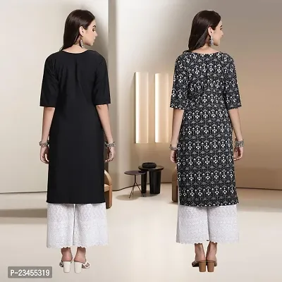 Fancy Rayon Kurtis For Women Pack Of 2-thumb2