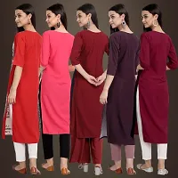 Fancy Crepe Kurtis For Women Pack Of 5-thumb1