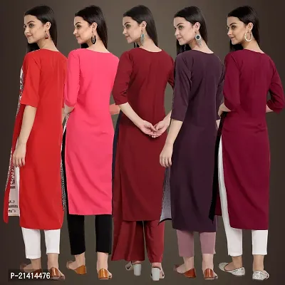 Fancy Crepe Kurtis For Women Pack Of 5-thumb2