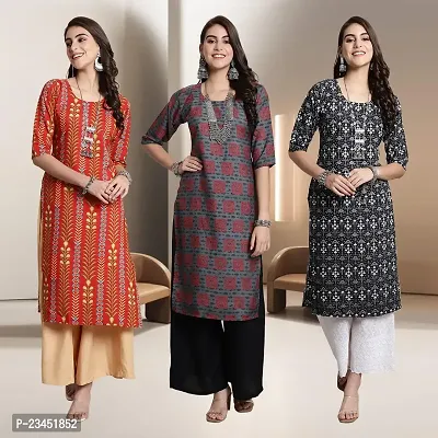 Fancy Rayon Kurtis For Women Pack Of 3