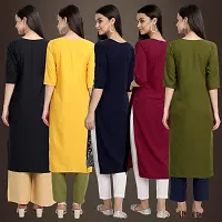 Fancy Crepe Kurtis For Women Pack Of 5-thumb1