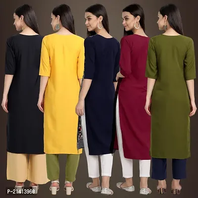 Fancy Crepe Kurtis For Women Pack Of 5-thumb2