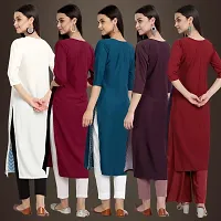 Fancy Crepe Kurtis For Women Pack Of 5-thumb1