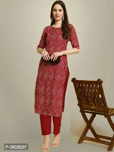 Stylish Crepe Printed Kurti For Women