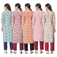 New Crepe Printed Kurtis Combo For Women Pack Of 5-thumb1