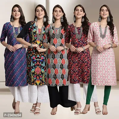 Fancy Crepe Kurtis For Women Pack Of 5-thumb0