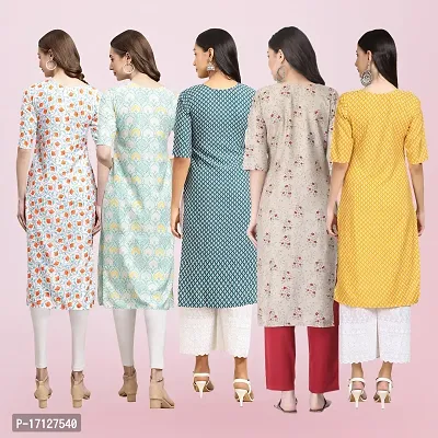 Women Stylish Crepe Printed Straight Kurta-thumb2