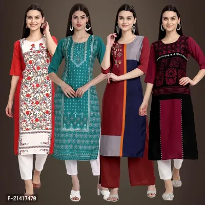 Fancy Crepe Kurtis for Women Pack Of 4