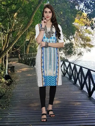 Stylish American Crepe Stitched Kurta For Women