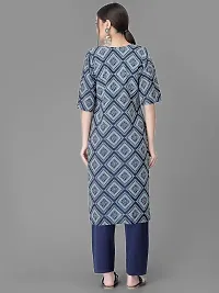 Stylish Crepe Printed Straight Kurta With Pant Set For Women-thumb2