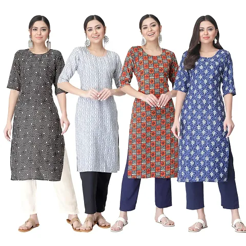 New Crepe Combo Kurtis For Women Pack Of 4