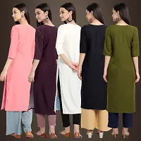 Fancy Crepe Kurtis For Women Pack Of 5-thumb1