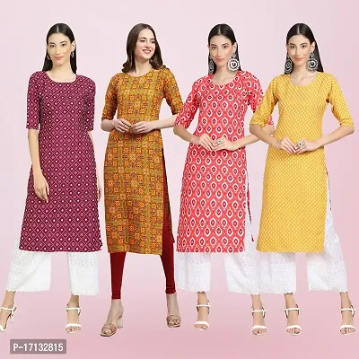 Women Stylish Crepe Printed Straight Kurta-thumb0