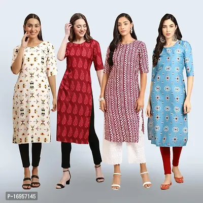 Women Stylish Crepe Straight Kurta