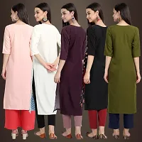 Fancy Crepe Kurtis For Women Pack Of 5-thumb1