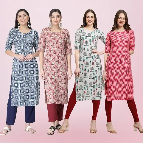 Women Stylish Crepe Staright Kurta