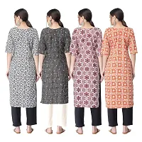 New Crepe Combo Printed Kurtis For Women Pack Of 4-thumb1