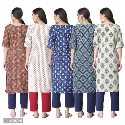 New Crepe Printed Kurtis Combo For Women Pack Of 5-thumb2