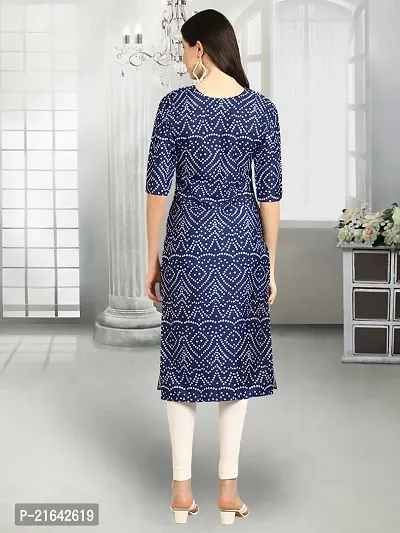 Stylish Blue Crepe Stitched Kurta For Women-thumb4