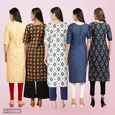 Women Stylish Crepe Printed Straight Kurta-thumb2