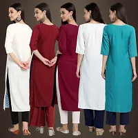 Fancy Crepe Kurtis For Women Pack Of 5-thumb1