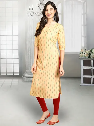 Stylish Straight Crepe Stitched Kurta