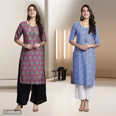 Fancy Rayon Kurtis For Women Pack Of 2