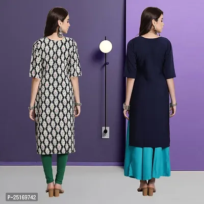 Fancy Crepe Kurtas For Women Pack Of 2-thumb2