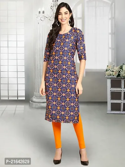 Stylish Multicoloured Crepe Stitched Kurta For Women-thumb0