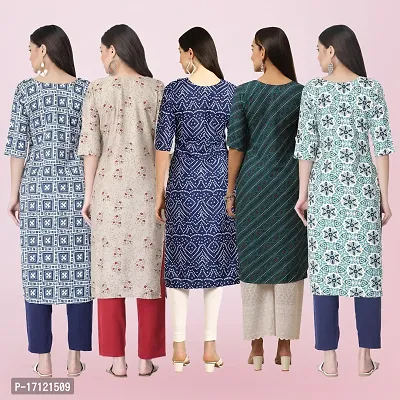 Women Stylish Crepe Printed Straight Kurta-thumb2