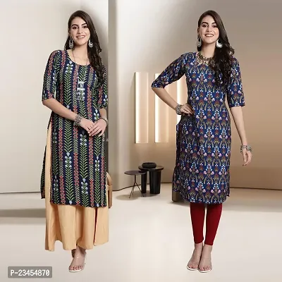 Fancy Rayon Kurtis For Women Pack Of 2