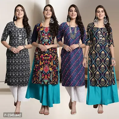 Fancy Crepe Kurtis for Women Pack Of 4-thumb0