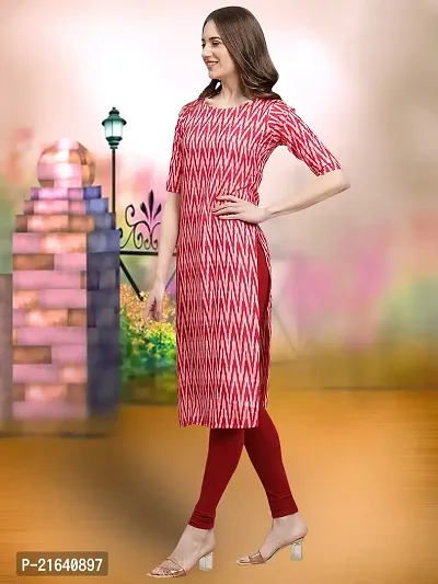 Fancy Crepe Printed Stitched Kurta For Women-thumb4