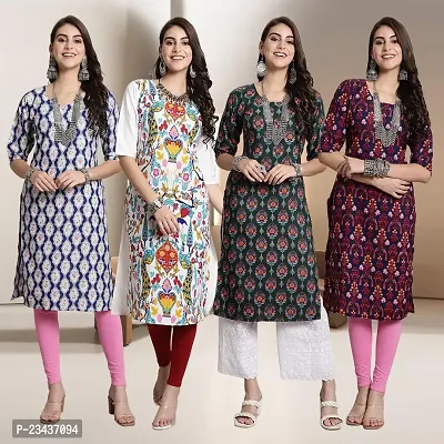 Fancy Crepe Kurtis for Women Pack Of 4