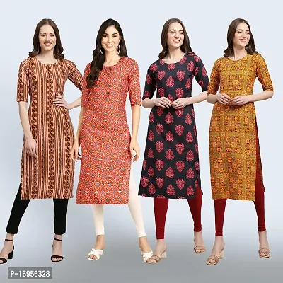 Women Stylish Crepe Straight Kurta