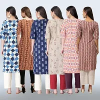 Women Stylish Crepe Printed Straight Kurta Combo-thumb1