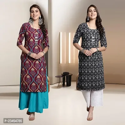 Fancy Rayon Kurtis For Women Pack Of 2