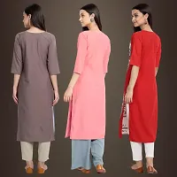 Fancy Crepe Kurtis for Women Pack Of 3-thumb1